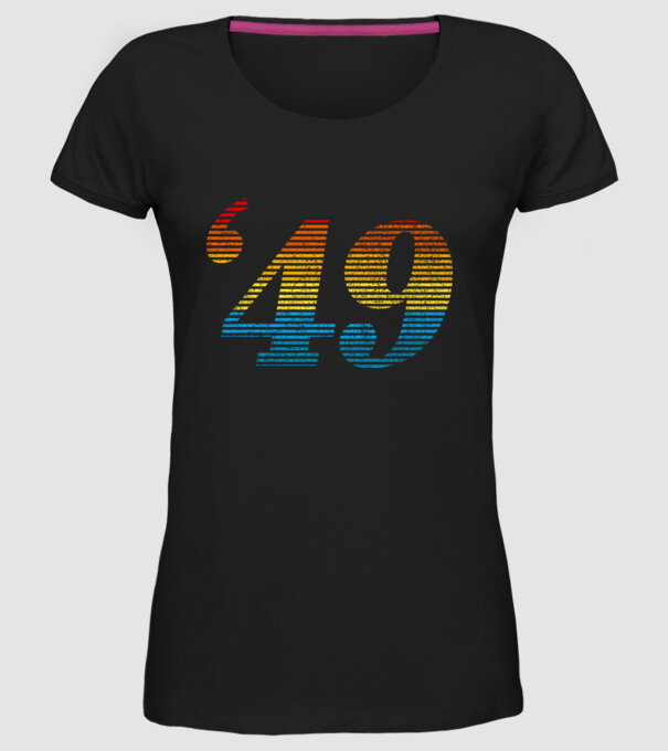 Retro Birthday 1949 model negru pe tricou