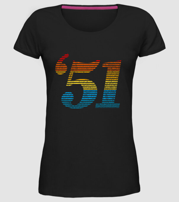 Retro Birthday 1951 model negru pe tricou