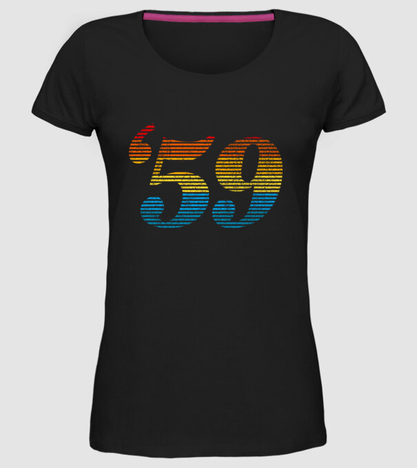 Retro Birthday 1959 model negru pe tricou