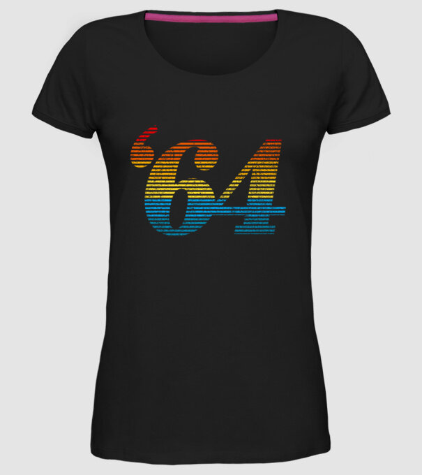Retro Birthday 1964 model negru pe tricou