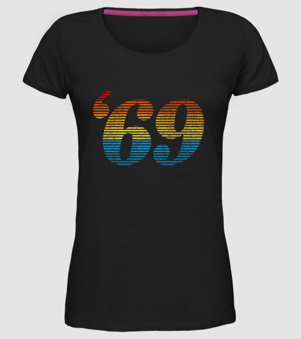 Retro Birthday 1969 model negru pe tricou