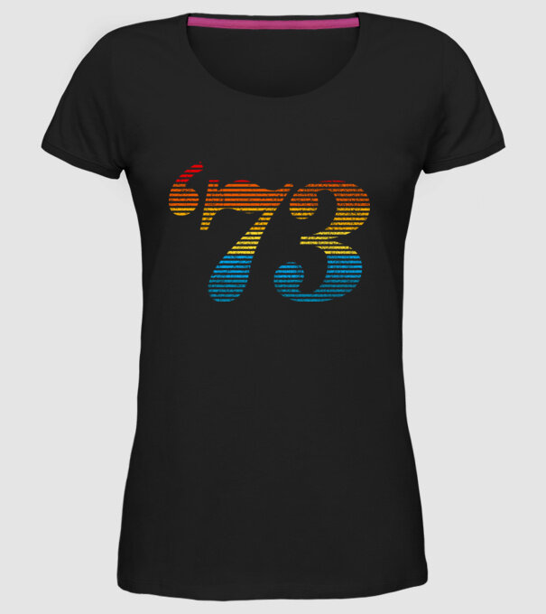 Retro Birthday 1973 model negru pe tricou