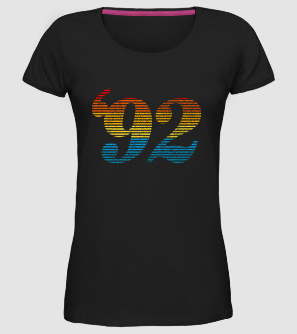 Retro Birthday 1992 model negru pe tricou