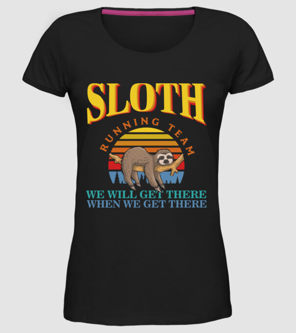 SLOTH running team model negru pe tricou