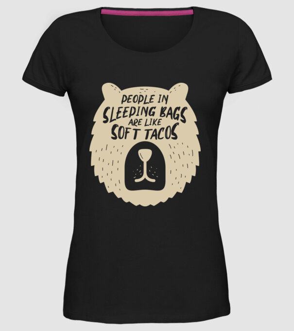 Soft tacos model negru pe tricou