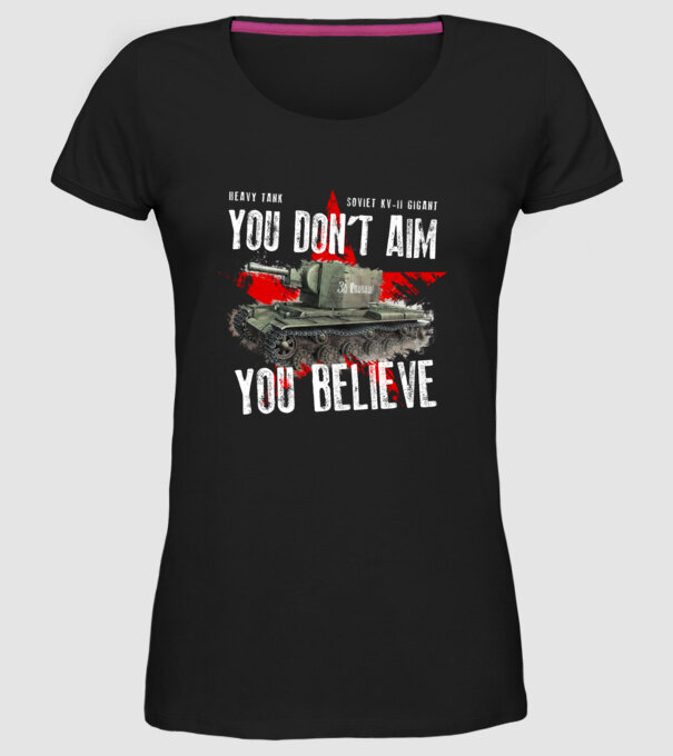 Soviet kv-II model negru pe tricou