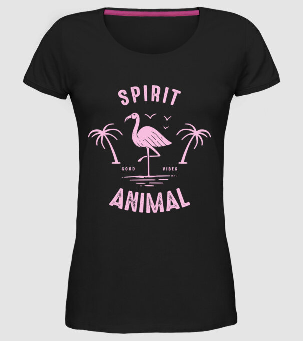 SPIRIT ANIMAL model negru pe tricou