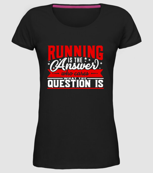 Sport is the answer ATLET model negru pe tricou
