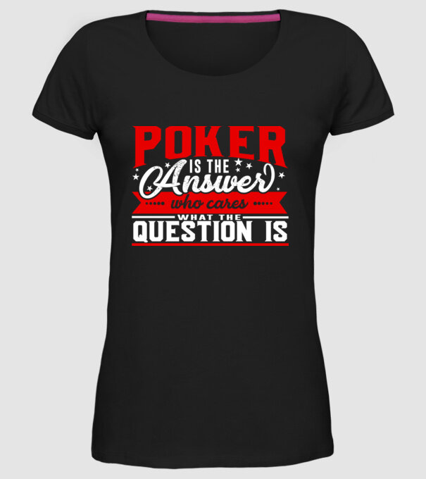 Sport is the answer JUCĂTOR POKER model negru pe tricou