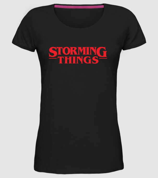 storming things - area 51 model negru pe tricou