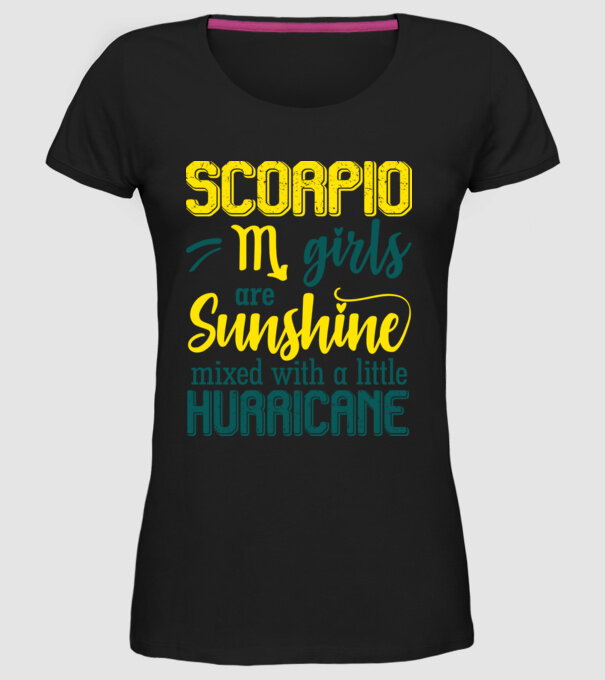 Sunshine with Hurricane SCORPIO model negru pe tricou