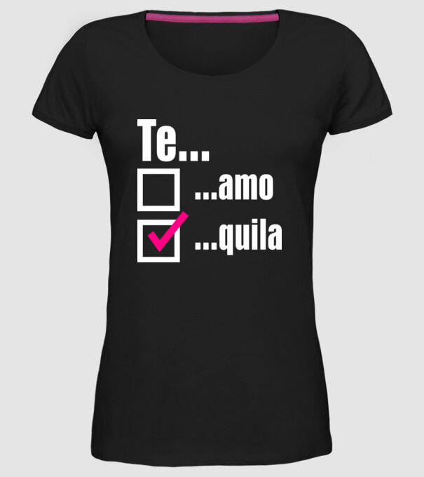 Te...quila model negru pe tricou