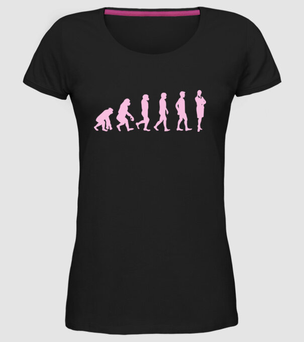 femeie de afaceri evoluție model negru pe tricou