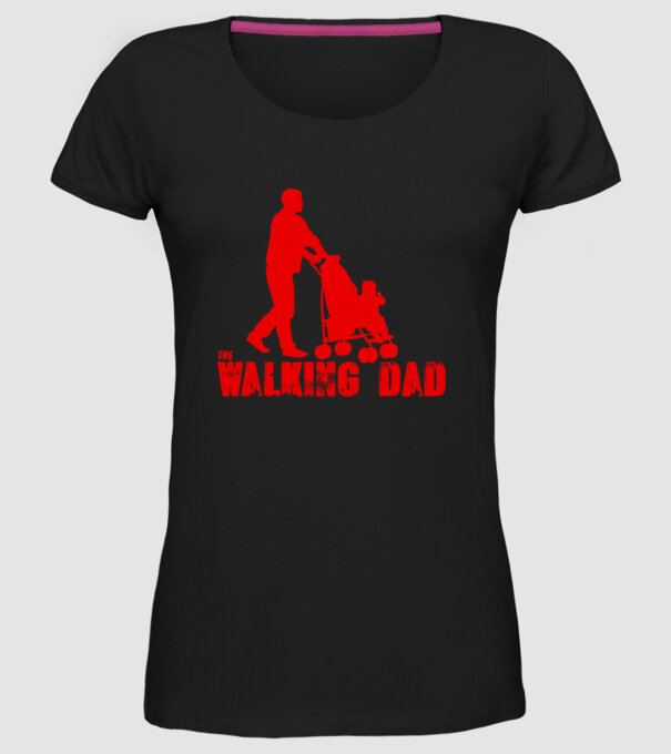 Walking dad model negru pe tricou