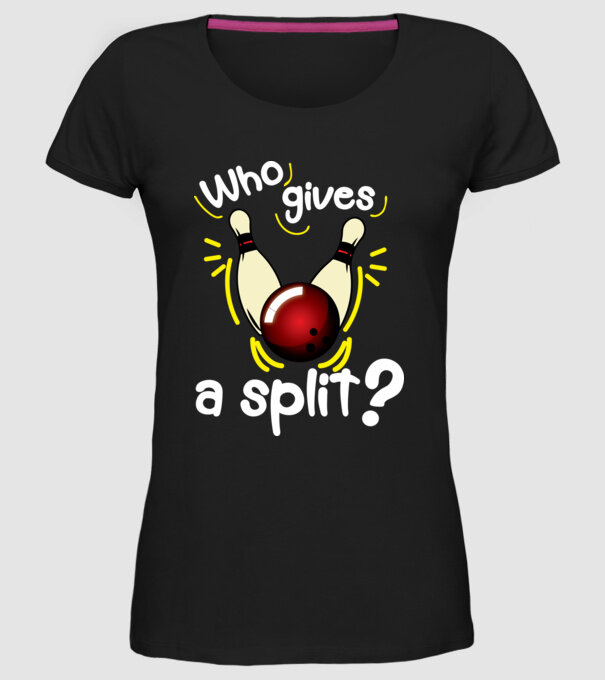 Who gives a split model negru pe tricou