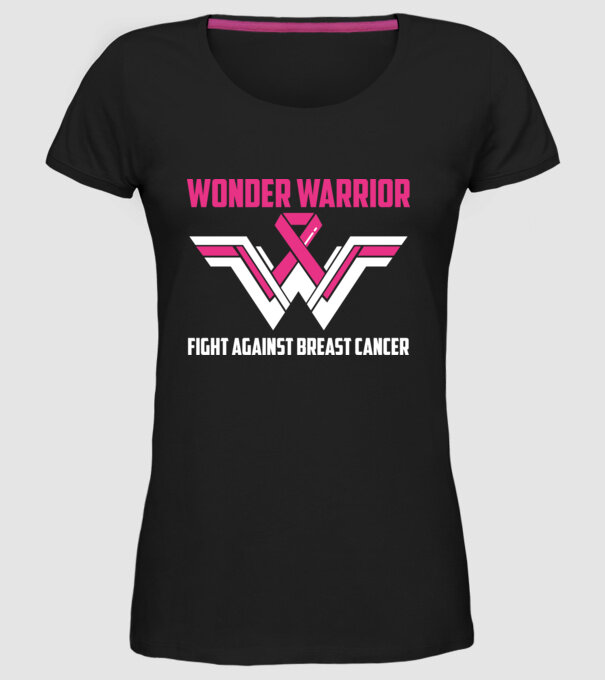 WONDER WARRIOR model negru pe tricou