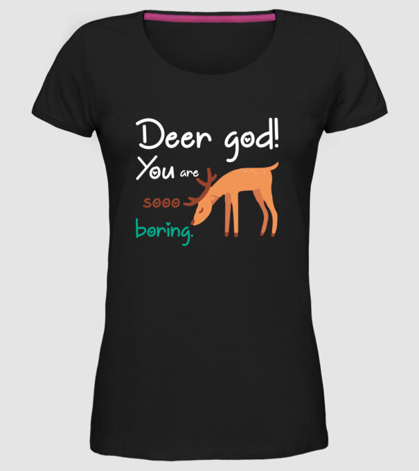 You = boring model negru pe tricou