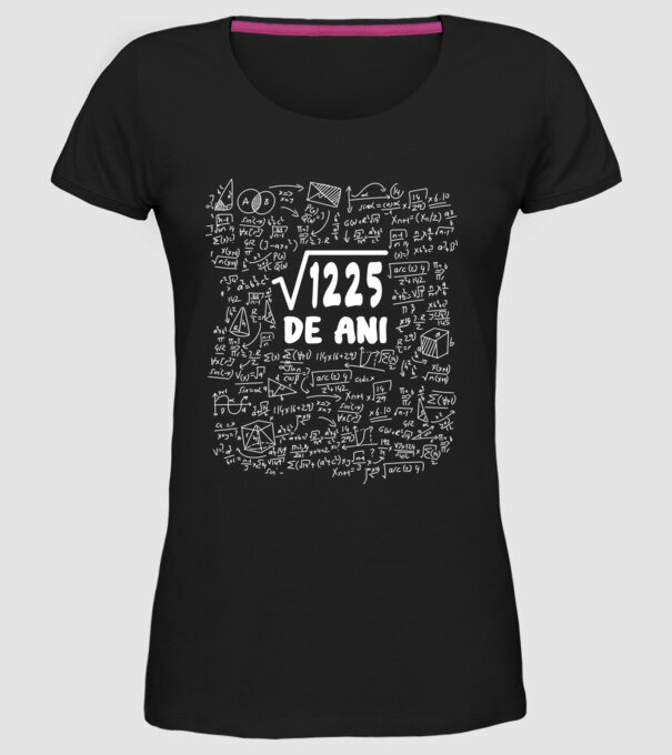 √1225 de ani model negru pe tricou