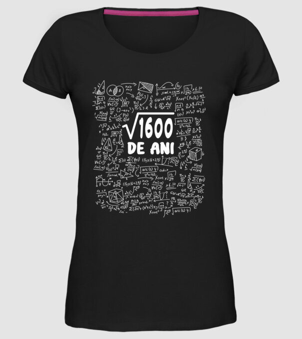 √1600 de ani model negru pe tricou