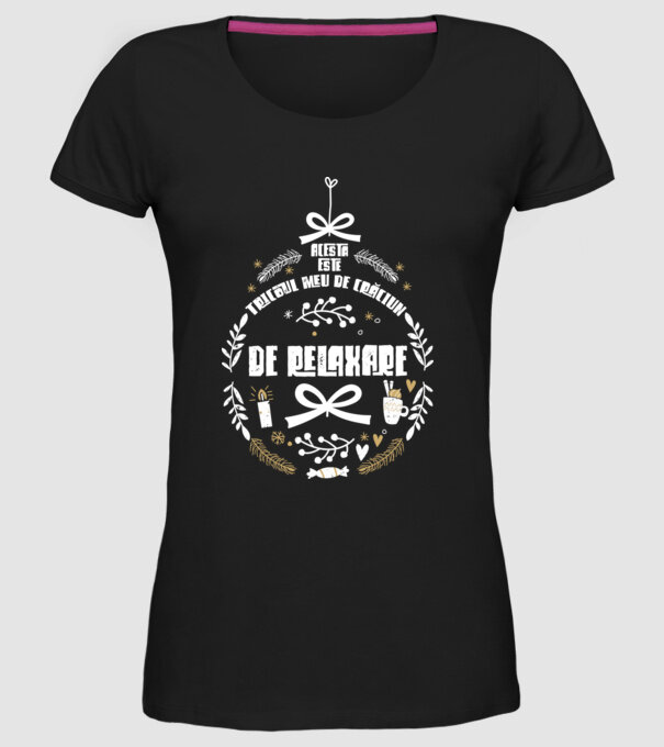 acesta este tricoul meu de Crăciun_ de relaxare model negru pe tricou