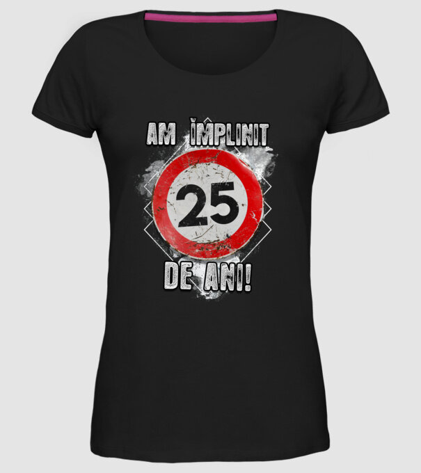 Am împlinit 27 de ani! model negru pe tricou