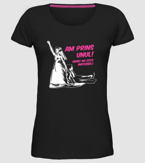 Am prins unul Nimic nu este imposibil model negru pe tricou
