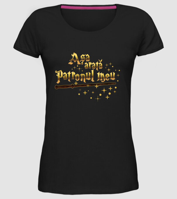 Așa arată patronul meu model negru pe tricou