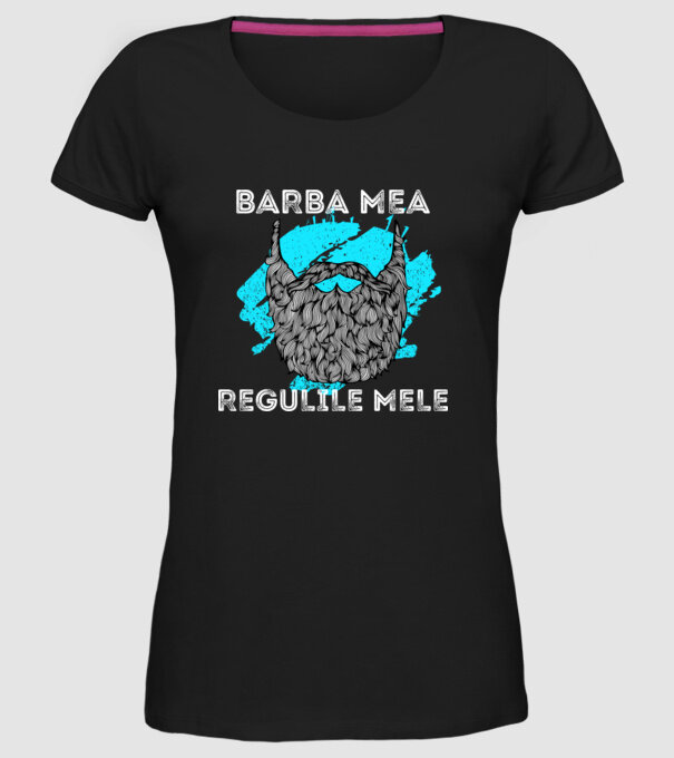 barba mea - regulile mele model negru pe tricou