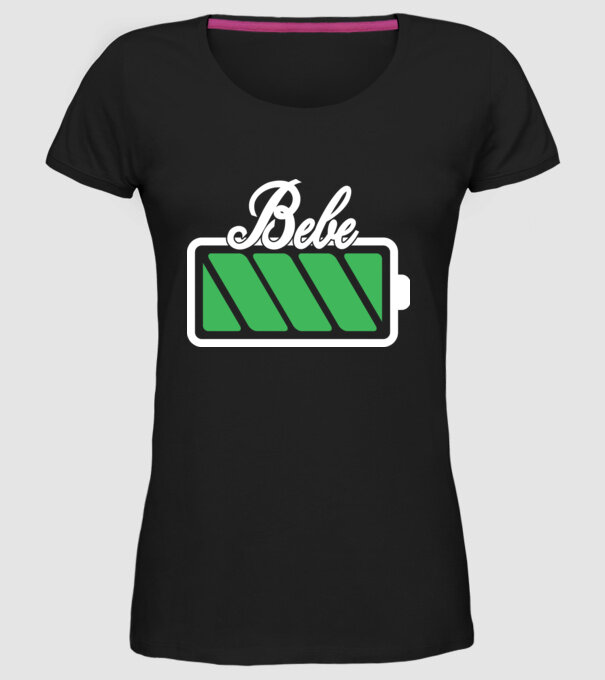 Bebe încărcat model negru pe tricou