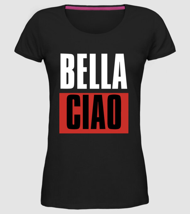 bella ciao model negru pe tricou