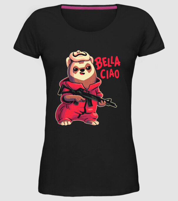 bella ciao rebel model negru pe tricou
