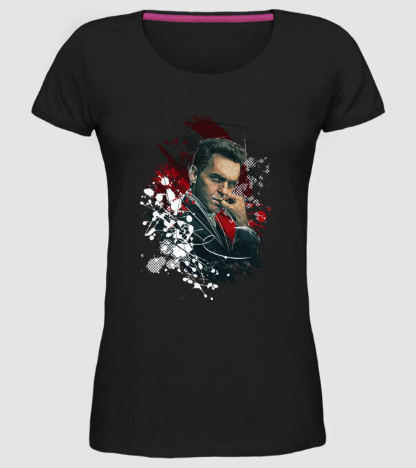 berlin poster model negru pe tricou