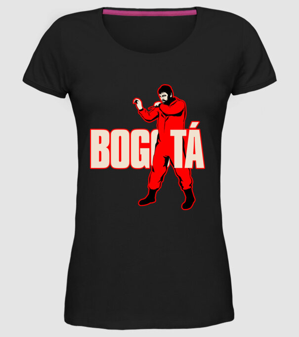 bogota la casa de papel model negru pe tricou