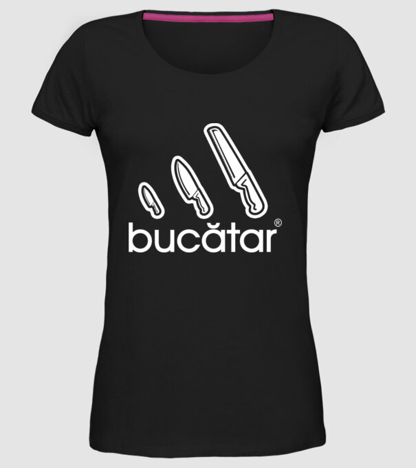 bucătar model negru pe tricou