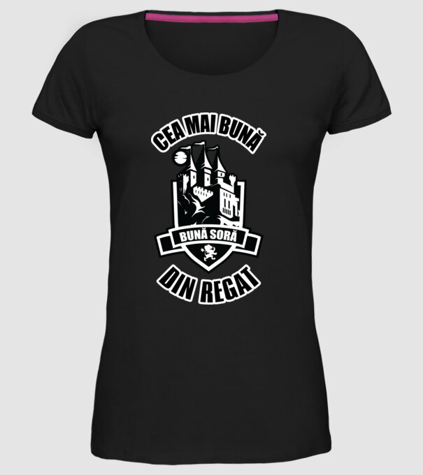 Cea mai bună soră din regat model negru pe tricou
