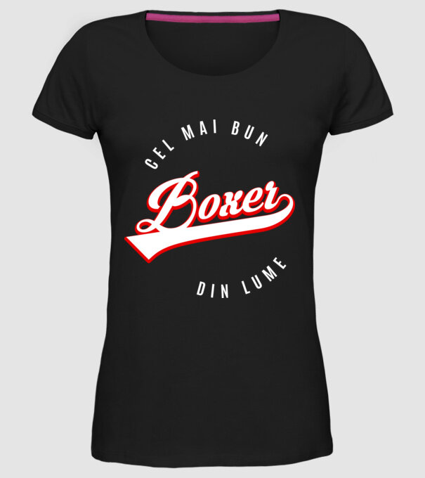 Cel mai bun boxer din lume model negru pe tricou