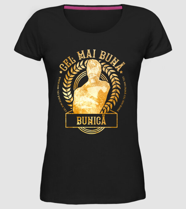 Cea mai bună bunică model negru pe tricou