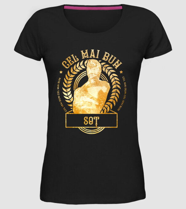 cel mai bun soț model negru pe tricou