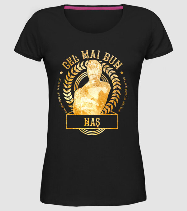 Cel mai bun naș model negru pe tricou