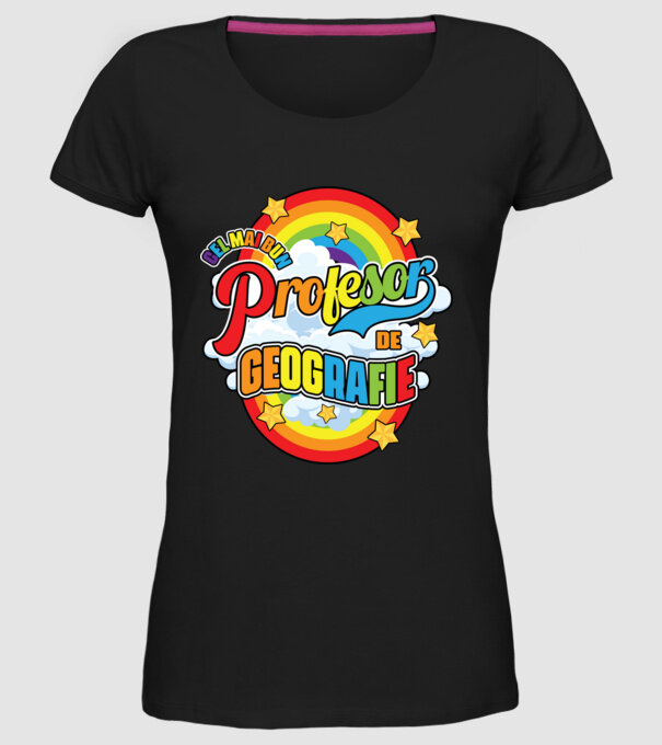 Cel mai bun de geografie model negru pe tricou