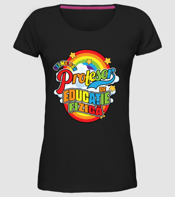 Cel mai bun educație fizică model negru pe tricou