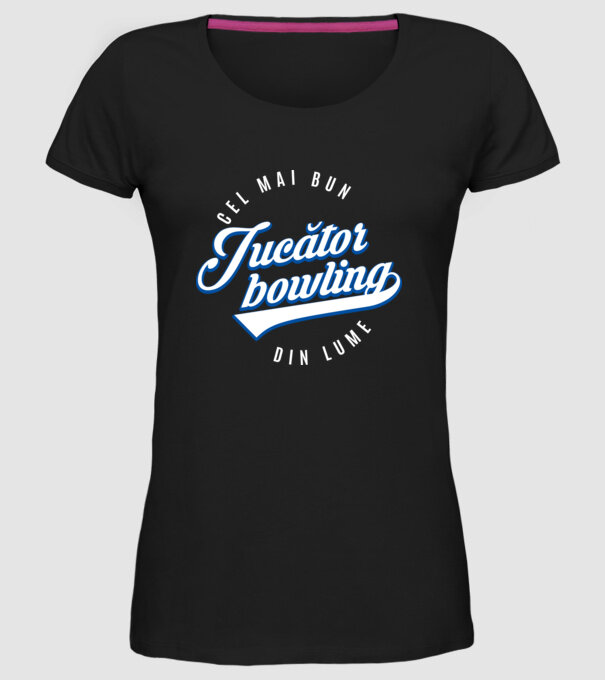 cel mai bun jucător bowling din lume model negru pe tricou