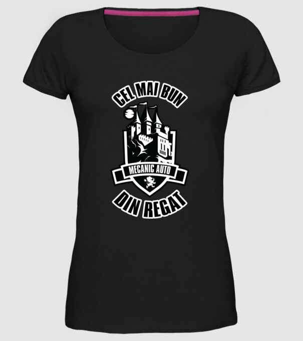 Cel mai bun mecanic auto din regat model negru pe tricou