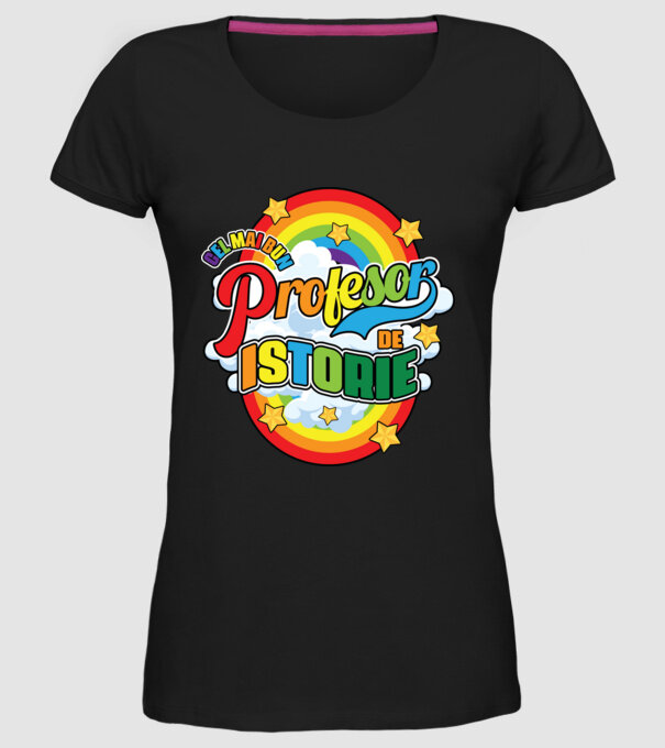Cel mai bun profesor de istorie model negru pe tricou