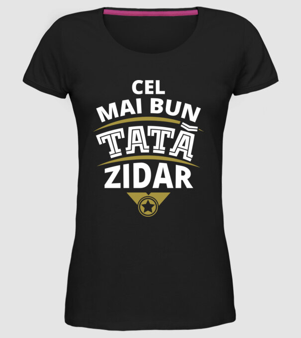 Cel mai bun tată zidar model negru pe tricou