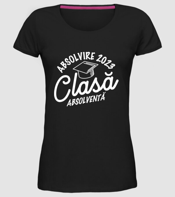 Clasă absolventă model negru pe tricou