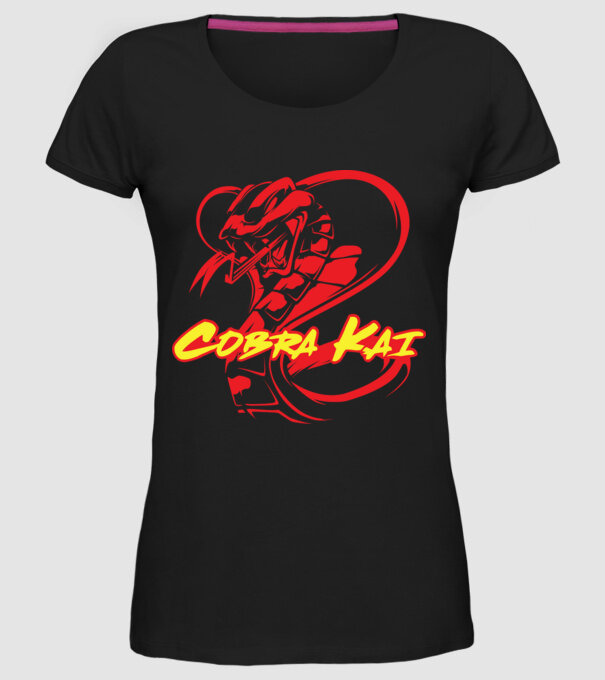 cobra kai simple model negru pe tricou
