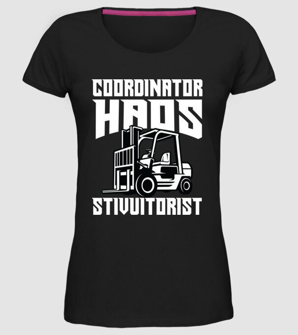 coordonator stivuitorist haos model negru pe tricou