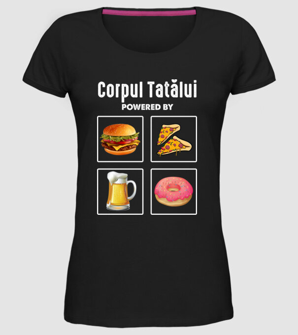 Corpul Tatălui model negru pe tricou
