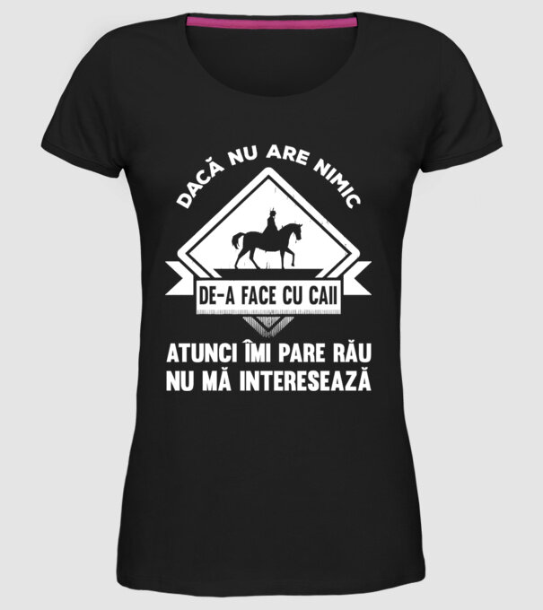 dacă nu are nimic de-a face cu caii, atunci îmi pare rău, nu mă interesează model negru pe tricou
